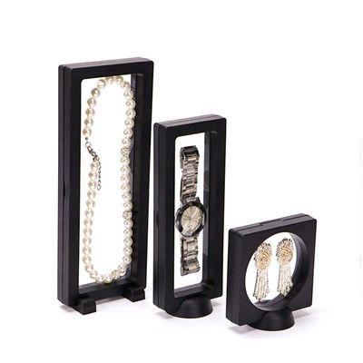 Perhiasan Display PE Membrane Suspension Box, Film Transparan Terapung Perhiasan Case