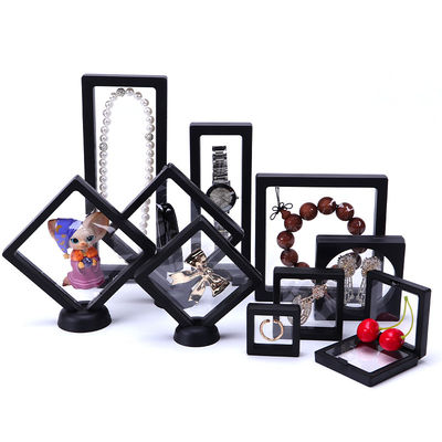 Perhiasan Display PE Membrane Suspension Box, Film Transparan Terapung Perhiasan Case