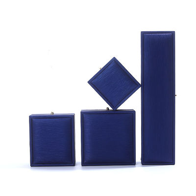 Beli Hanhong Custom Blue Leather Jewelry Box untuk Ring Necklace Bracelet Pernikahan Hubungi Kami online manufacture