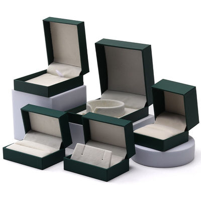 Beli Perhiasan Hijau Mewah Kotak Kertas Earrings Kalung Pendant Ring Packaging Logo Khusus online manufacture