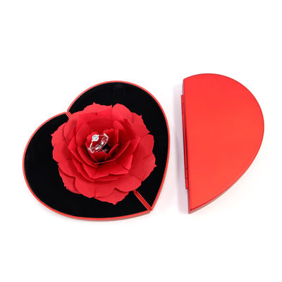 OEM Black Safflower Perhiasan Kemasan Kasus Bunga Rose Box Hadiah Untuk Perhiasan