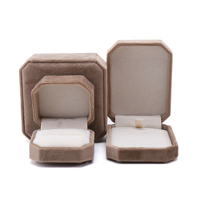 Paket Perhiasan Khaki Flannelette Bentuk Oktagonal untuk Gelang Gelang