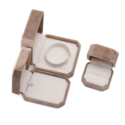 Paket Perhiasan Khaki Flannelette Bentuk Oktagonal untuk Gelang Gelang