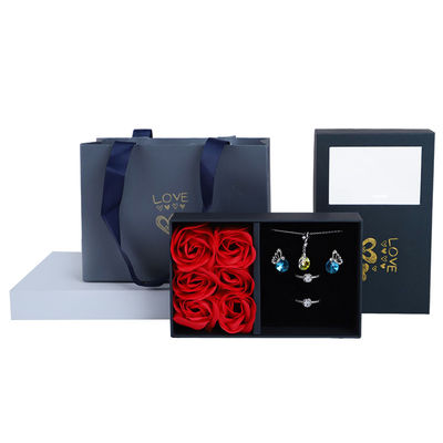 Beli Hanhong Cardboard Rose Soap Flower Jewelry Box Gift Packaging dengan Tote Bag online manufacture