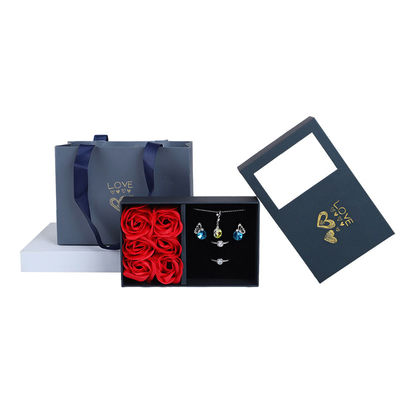Hanhong Cardboard Rose Soap Flower Jewelry Box Gift Packaging dengan Tote Bag