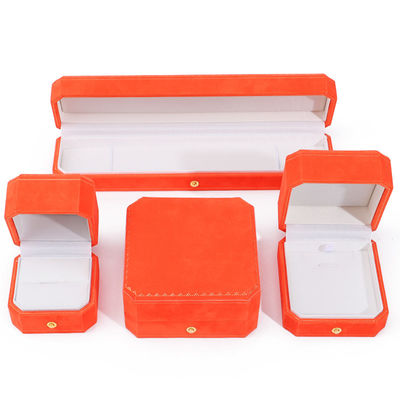 Kotak Perhiasan Berwarna Oranye Baru Untuk Logo Custom Pendant Earrings Bracelet Necklace Ring