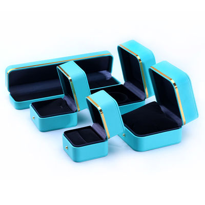 Beli Kelas persegi panjang PU Kotak kemasan perhiasan kulit untuk gelang kalung jam tangan dan cincin online manufacture