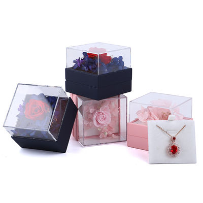 Beli Luxury Square Rose Necklace Box Perhiasan Box Hadiah Untuk Presentasi Menarik online manufacture