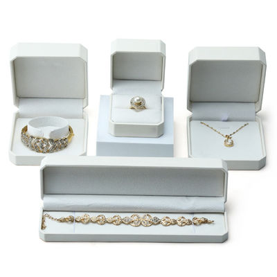 Beli Paket Perhiasan Hanhong untuk Earrings Gelang Kotak Penyimpanan Kulit Putih 10*10*5cm online manufacture