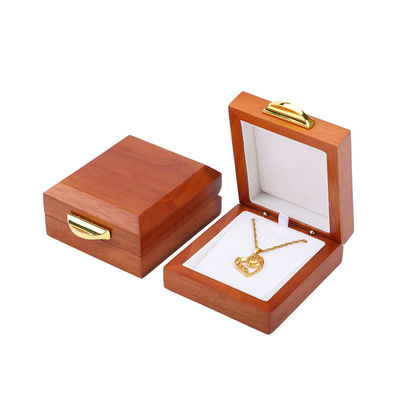 Handmade Rectangle Custom Logo Kotak Perhiasan Kayu Untuk Gelang Kalung Ring Set