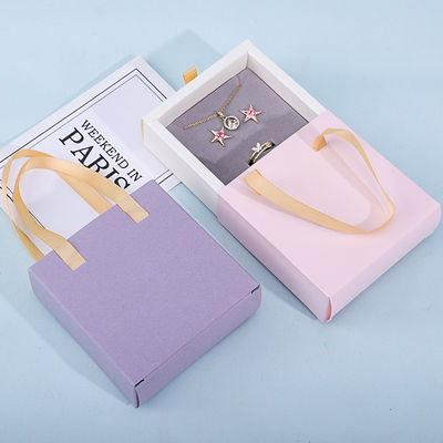 Discreet Cardboard Paper Jewelry Gift Packaging Box Dengan Tote Bag Untuk Penyimpanan
