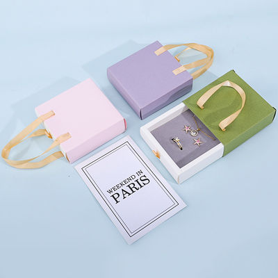 Discreet Cardboard Paper Jewelry Gift Packaging Box Dengan Tote Bag Untuk Penyimpanan