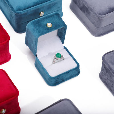Beli Kotak cincin beludru sudut bulat kotak kemasan perhiasan mewah untuk gantungan telinga online manufacture