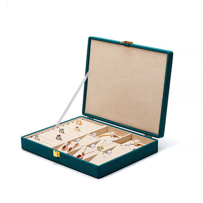 Beli Kotak Perhiasan PU Kulit Wisata Portable untuk Earrings Biru Stud Earring Case Organizer online manufacture