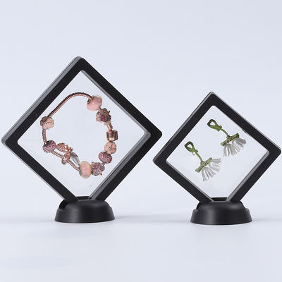 Black Luxury Jewelry Display Cases Kotak Pelindung Plastik Dengan Film PE Untuk Perhiasan