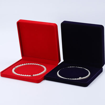 Beli Custom Shape Elegant Soft Velvet Jewelry Box, Pearl Necklace Storage Jewelry Set Box online manufacture