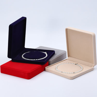 Custom Shape Elegant Soft Velvet Jewelry Box, Pearl Necklace Storage Jewelry Set Box