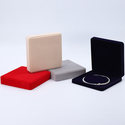 Custom Shape Elegant Soft Velvet Jewelry Box, Pearl Necklace Storage Jewelry Set Box