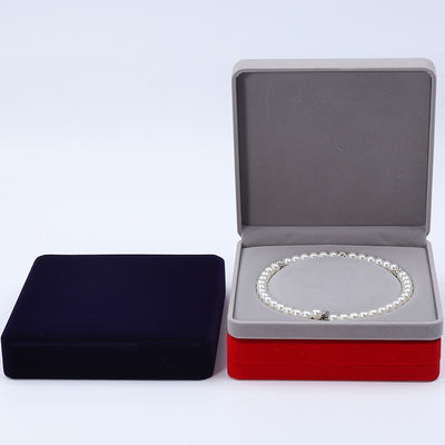 Custom Shape Elegant Soft Velvet Jewelry Box, Pearl Necklace Storage Jewelry Set Box