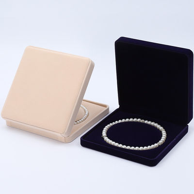 Custom Shape Elegant Soft Velvet Jewelry Box, Pearl Necklace Storage Jewelry Set Box