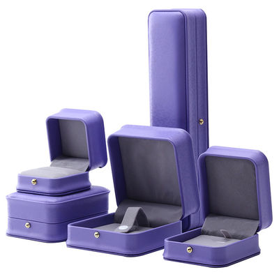 Beli Catching Eye Purple Soft Velvet Perhiasan Storage Box Paket untuk Ring Pendant online manufacture