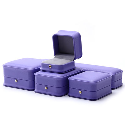 Catching Eye Purple Soft Velvet Perhiasan Storage Box Paket untuk Ring Pendant