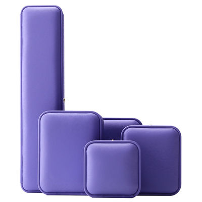 Catching Eye Purple Soft Velvet Perhiasan Storage Box Paket untuk Ring Pendant