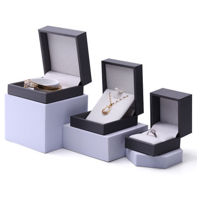 Beli Soft Touch Brush Finishing PU Kulit Perhiasan Packaging Box Set Organizer Mewah online manufacture