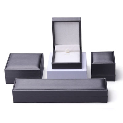 Soft Touch Brush Finishing PU Kulit Perhiasan Packaging Box Set Organizer Mewah