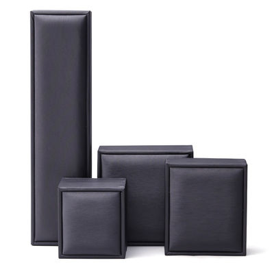 Soft Touch Brush Finishing PU Kulit Perhiasan Packaging Box Set Organizer Mewah