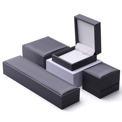 Soft Touch Brush Finishing PU Kulit Perhiasan Packaging Box Set Organizer Mewah
