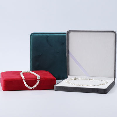 Beli Berwarna-warni Lembut Velvet Mutiara Kalung Storage Case Slip No Villi Kotak Perhiasan online manufacture