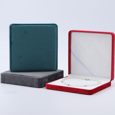 Berwarna-warni Lembut Velvet Mutiara Kalung Storage Case Slip No Villi Kotak Perhiasan