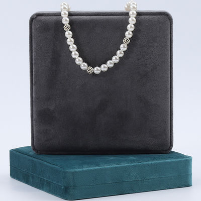 Berwarna-warni Lembut Velvet Mutiara Kalung Storage Case Slip No Villi Kotak Perhiasan