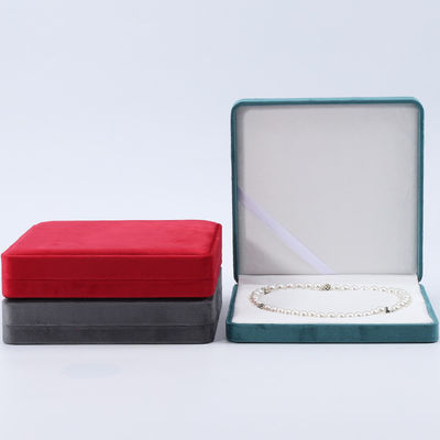 Berwarna-warni Lembut Velvet Mutiara Kalung Storage Case Slip No Villi Kotak Perhiasan