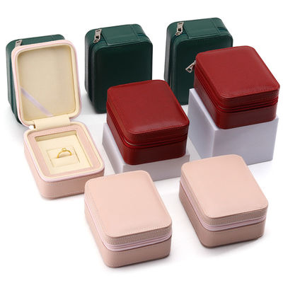 Ukuran Custom Jewelry Box Packaging Dengan Zipper Dan Border internal tebal