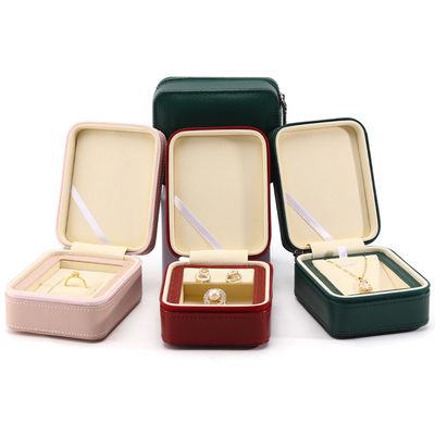 Ukuran Custom Jewelry Box Packaging Dengan Zipper Dan Border internal tebal