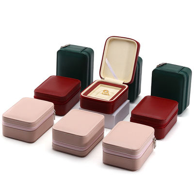 Ukuran Custom Jewelry Box Packaging Dengan Zipper Dan Border internal tebal