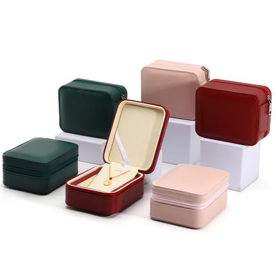 Ukuran Custom Jewelry Box Packaging Dengan Zipper Dan Border internal tebal