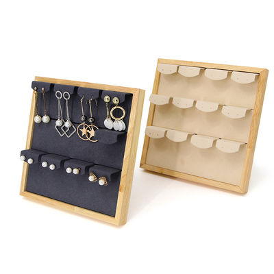 4x3 Praktis Multi Cell Perhiasan Kayu Tampilan Rak Stand Untuk Earrings Pendant