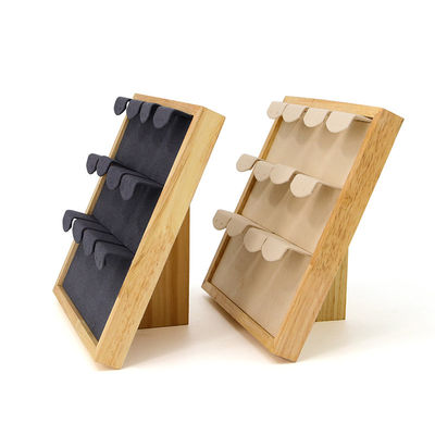 4x3 Praktis Multi Cell Perhiasan Kayu Tampilan Rak Stand Untuk Earrings Pendant