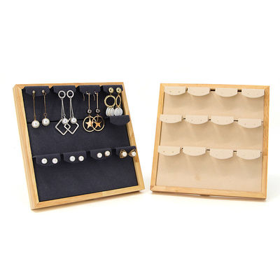 4x3 Praktis Multi Cell Perhiasan Kayu Tampilan Rak Stand Untuk Earrings Pendant