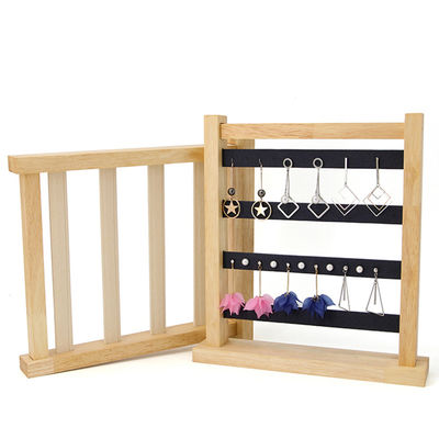 Kompak Multipurpose Kayu Earrings Drop Display Rak Perhiasan Stand Pameran
