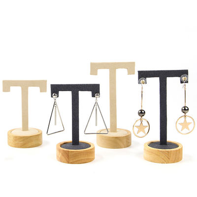 Beli T Bentuk Cover Kulit Telinga Drop Display Stand Untuk Perhiasan Mewah Pameran Show online manufacture