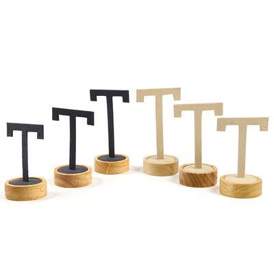 T Bentuk Cover Kulit Telinga Drop Display Stand Untuk Perhiasan Mewah Pameran Show