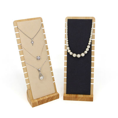 Beli Slot Edge Portable Kayu Perhiasan Tampilan Stand untuk Kalung Pendant Show online manufacture