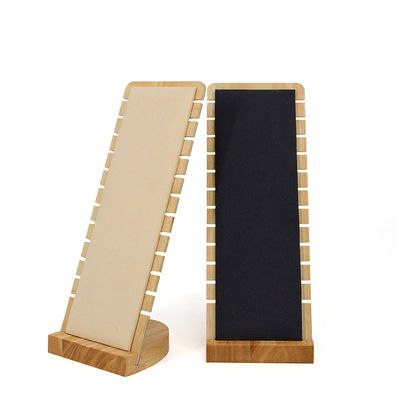 Slot Edge Portable Kayu Perhiasan Tampilan Stand untuk Kalung Pendant Show