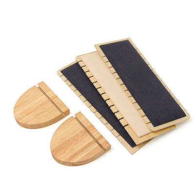 Slot Edge Portable Kayu Perhiasan Tampilan Stand untuk Kalung Pendant Show