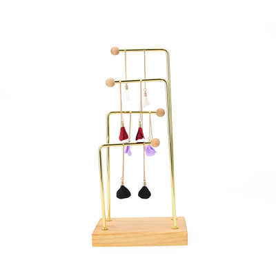 Ponsel L berbentuk Metal Pendant Display Stand untuk Perhiasan Pertunjukan Mewah Pameran