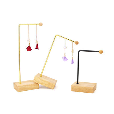 Ponsel L berbentuk Metal Pendant Display Stand untuk Perhiasan Pertunjukan Mewah Pameran